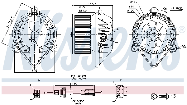 NISSENS 87183 Ventilatore abitacolo