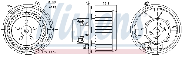 NISSENS 87185 Ventilatore abitacolo