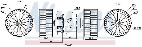 NISSENS 87191 Utastér-ventilátor MERCEDES-BENZ