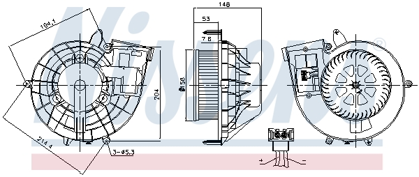 NISSENS 87210 Ventilatore abitacolo-Ventilatore abitacolo-Ricambi Euro