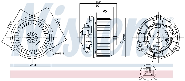 NISSENS 87249 Ventilatore abitacolo-Ventilatore abitacolo-Ricambi Euro