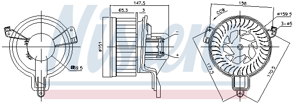 NISSENS 87259 Ventilatore abitacolo-Ventilatore abitacolo-Ricambi Euro