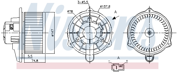 NISSENS 87270 Ventilatore abitacolo