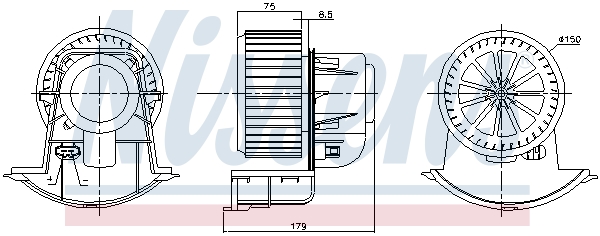 NISSENS 87271 Ventilatore abitacolo