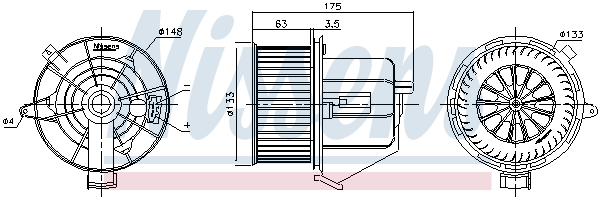 NISSENS 87293 Ventilatore abitacolo-Ventilatore abitacolo-Ricambi Euro