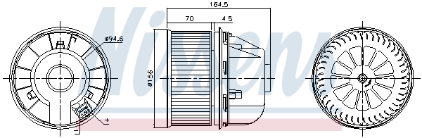 NISSENS 87313 Ventilatore abitacolo