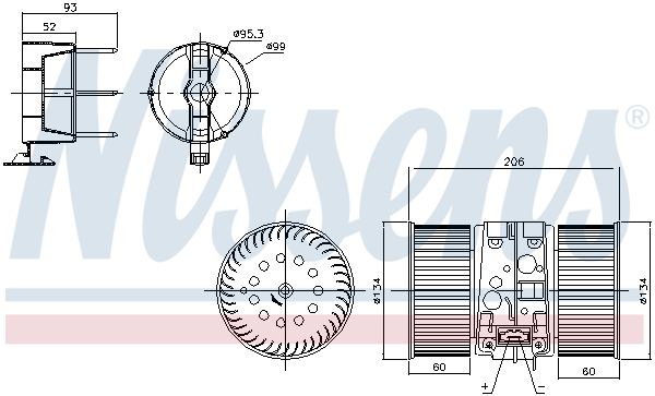 NISSENS 87356 Ventilatore abitacolo