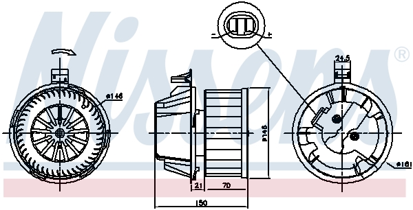 NISSENS 87384 Ventilatore abitacolo-Ventilatore abitacolo-Ricambi Euro