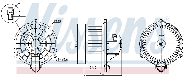 NISSENS 87390 Ventilatore abitacolo