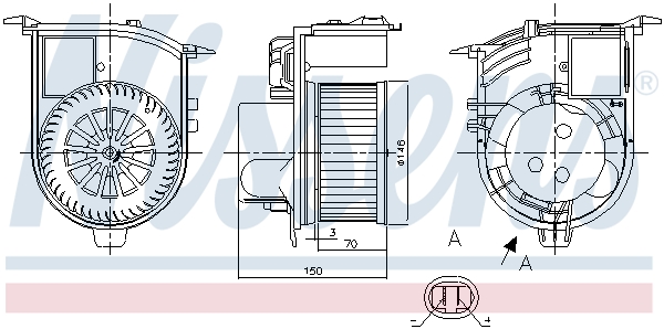 NISSENS 87398 Ventilatore abitacolo