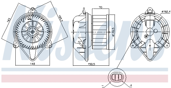 NISSENS 87403 Ventilatore abitacolo