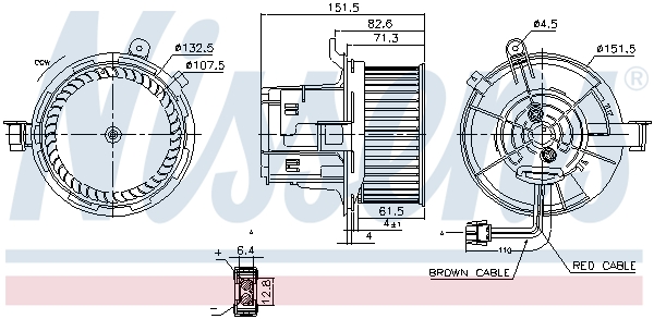 NISSENS 87406 Ventilatore abitacolo