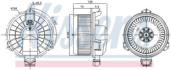 NISSENS 87420 Ventilatore abitacolo-Ventilatore abitacolo-Ricambi Euro