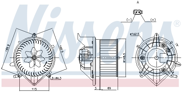 NISSENS 87433 Ventilatore abitacolo