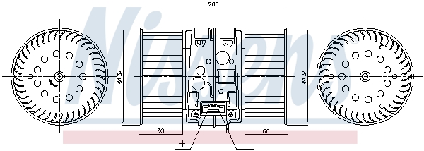 NISSENS 87448 Ventilatore abitacolo-Ventilatore abitacolo-Ricambi Euro