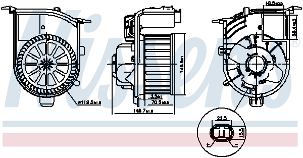 NISSENS 87449 Ventilatore abitacolo