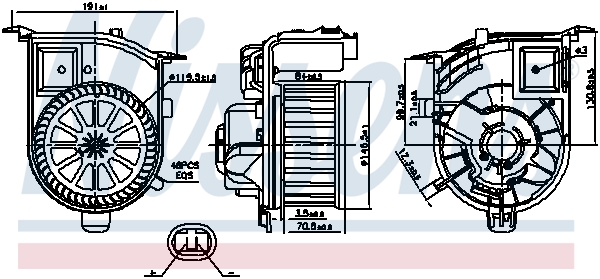 NISSENS 87450 Ventilatore abitacolo