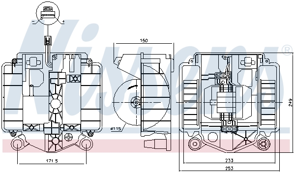 NISSENS 87461 Ventilatore abitacolo-Ventilatore abitacolo-Ricambi Euro