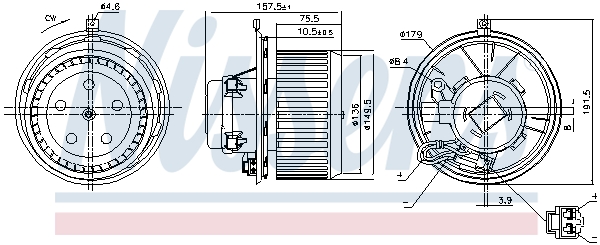 NISSENS 87480 Ventilatore abitacolo