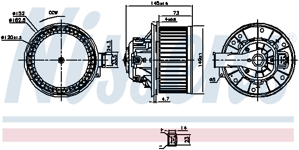 NISSENS 87494 Ventilatore abitacolo-Ventilatore abitacolo-Ricambi Euro