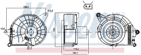 NISSENS 87500 Ventilatore abitacolo-Ventilatore abitacolo-Ricambi Euro