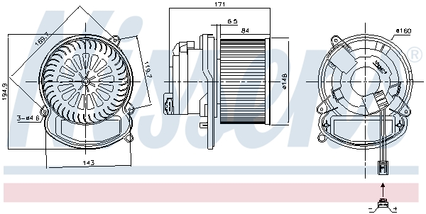 NISSENS 87504 Ventilatore abitacolo