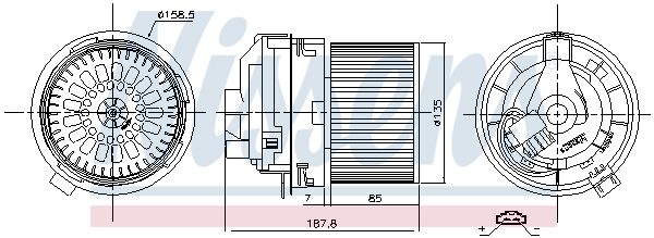 NISSENS 87508 Ventilatore abitacolo-Ventilatore abitacolo-Ricambi Euro