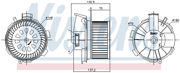 NISSENS 87744 Ventilatore abitacolo