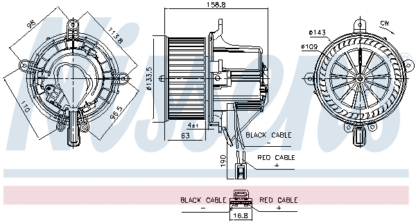 NISSENS 87760 Ventilatore abitacolo