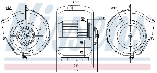 NISSENS 87768 Ventilatore abitacolo