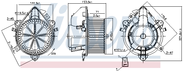 NISSENS 87788 Ventilatore abitacolo