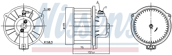 NISSENS 87796 Ventilatore abitacolo