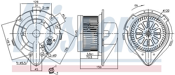 NISSENS 87798 Ventilatore abitacolo-Ventilatore abitacolo-Ricambi Euro