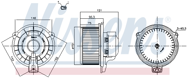 NISSENS 87821 Utastér-ventilátor HYUNDAI KIA