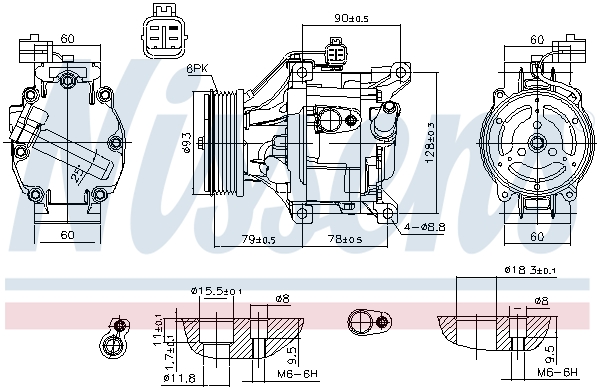 NISSENS 890036 Compressore, Climatizzatore