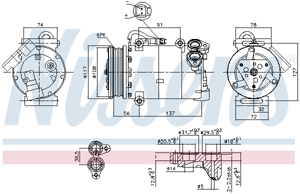 NISSENS 890040 Compressore, Climatizzatore