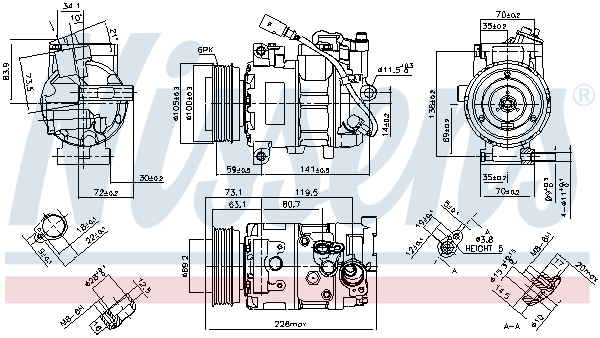 NISSENS 890048 Compressore, Climatizzatore