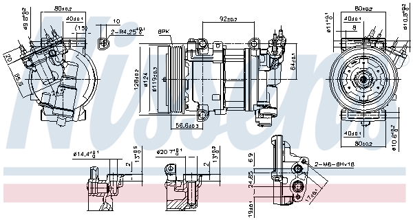 NISSENS 890051 Compressore, Climatizzatore-Compressore, Climatizzatore-Ricambi Euro