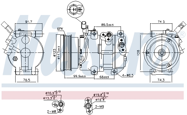 NISSENS 890054 Compressore, Climatizzatore-Compressore, Climatizzatore-Ricambi Euro