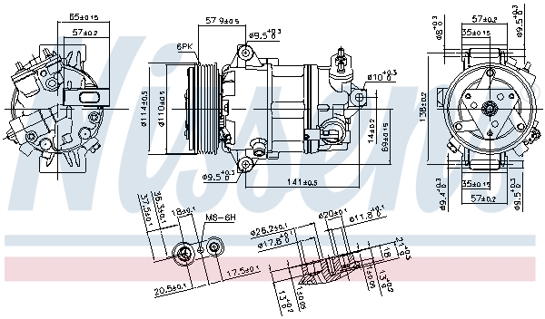 NISSENS 890056 Compressore, Climatizzatore-Compressore, Climatizzatore-Ricambi Euro