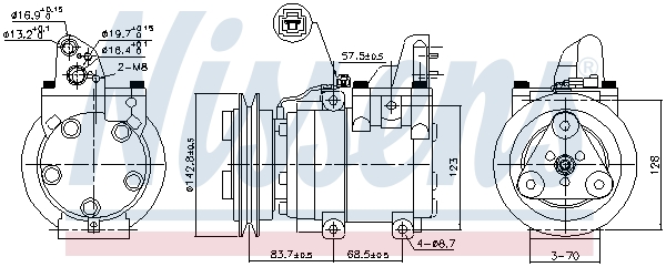 NISSENS 890059 Compressore, Climatizzatore-Compressore, Climatizzatore-Ricambi Euro