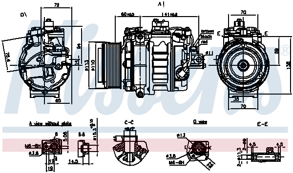 NISSENS 890060 Compressore, Climatizzatore