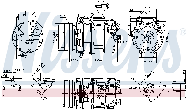 NISSENS 890073 Compressore, Climatizzatore-Compressore, Climatizzatore-Ricambi Euro