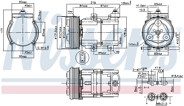 NISSENS 890081 Compressore, Climatizzatore-Compressore, Climatizzatore-Ricambi Euro