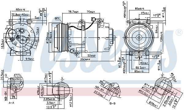 NISSENS 890090 Compressore, Climatizzatore