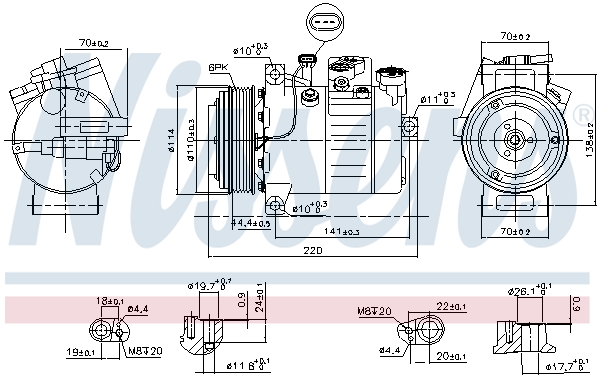 NISSENS 890115 Compressore, Climatizzatore