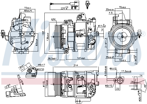 NISSENS 890117 Compressore, Climatizzatore