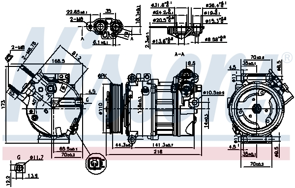 NISSENS 890123 Compressore, Climatizzatore-Compressore, Climatizzatore-Ricambi Euro