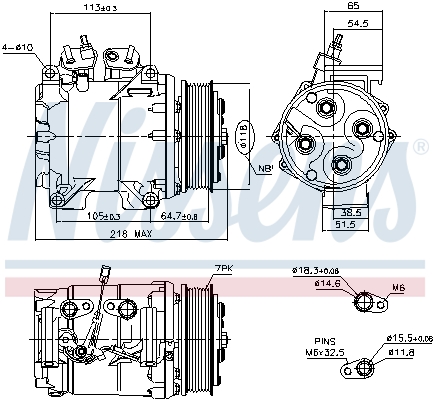 NISSENS 890128 Compressore, Climatizzatore