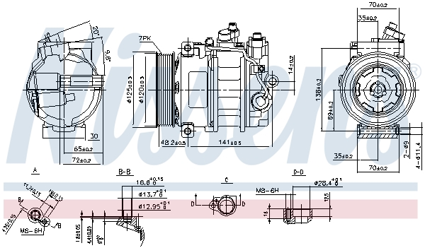 NISSENS 890140 Compressore, Climatizzatore-Compressore, Climatizzatore-Ricambi Euro